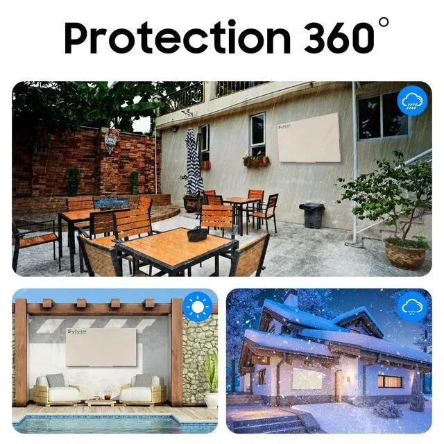 Alt view image 4 of 4 - Outdoor TV Cover 40 to 43 inches TVs, Waterproof, Weatherproof and Dust-Proof Flat Screen Cover with Remote Control Pocket, Perfect for outdoor TV protection, Khaki