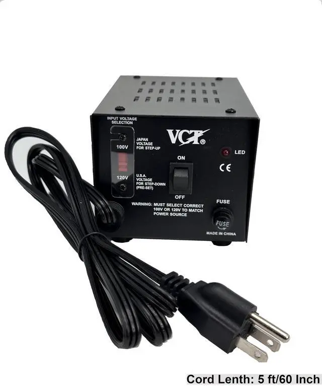 Alt view image 2 of 6 - VT-1000J - Japanese Step Up/Down Voltage Transformer Converts Japan 100 Volts To 120Volts OR Vice Versa -1000 Watt,black