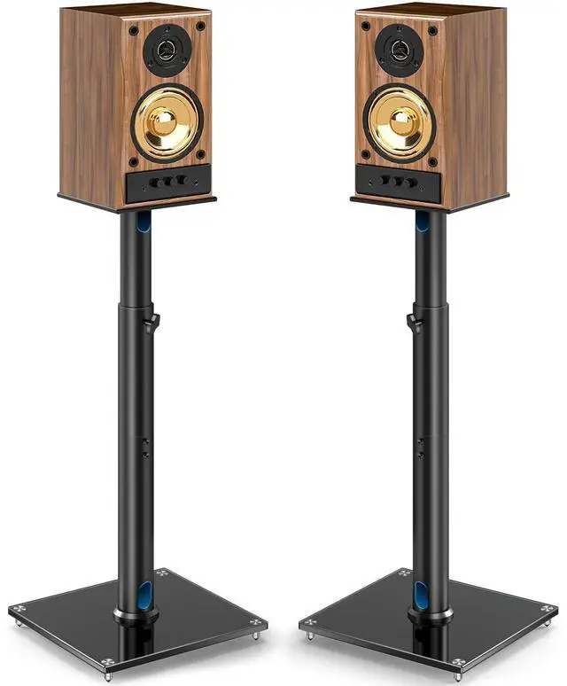 Main image of Universal Speaker Stands for Surround Sound with 360° Swivel,Height Adjustable Bookshelf Speakers Stand from 32" to 43" with Cable Management, Speaker Stands Pair with Nonslip Pad Easy Install