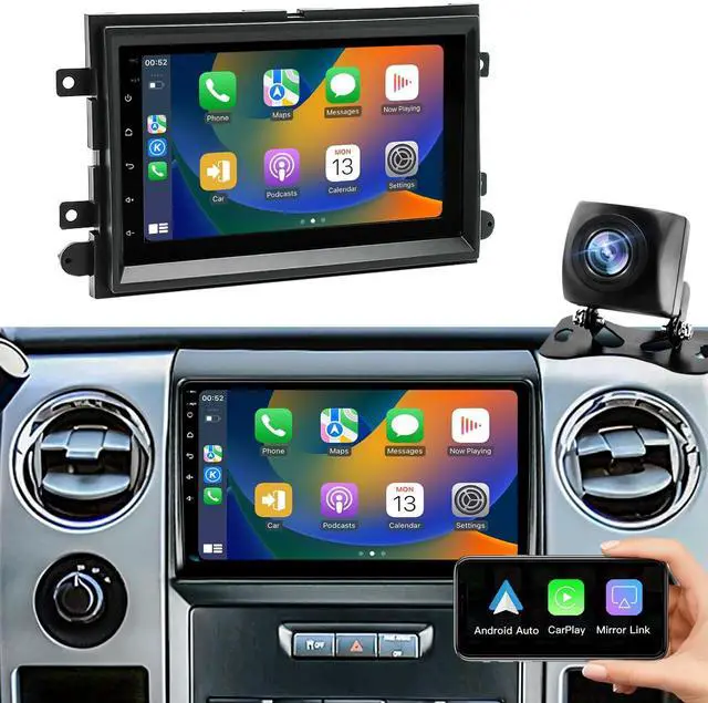 Main image of 5GWifi Upgrade Android Car Radio for Ford F150 2004-2008, F250 F350 2006-2016,Car Stereo for Mustang Escape Fusion Edge Explorer 7inch Touch Screen Wirelss Carplay Android Auto GPS Navigator FM Camera