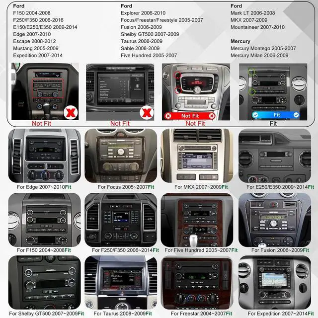Alt view image 2 of 6 - 5GWifi Upgrade Android Car Radio for Ford F150 2004-2008, F250 F350 2006-2016,Car Stereo for Mustang Escape Fusion Edge Explorer 7inch Touch Screen Wirelss Carplay Android Auto GPS Navigator FM Camera