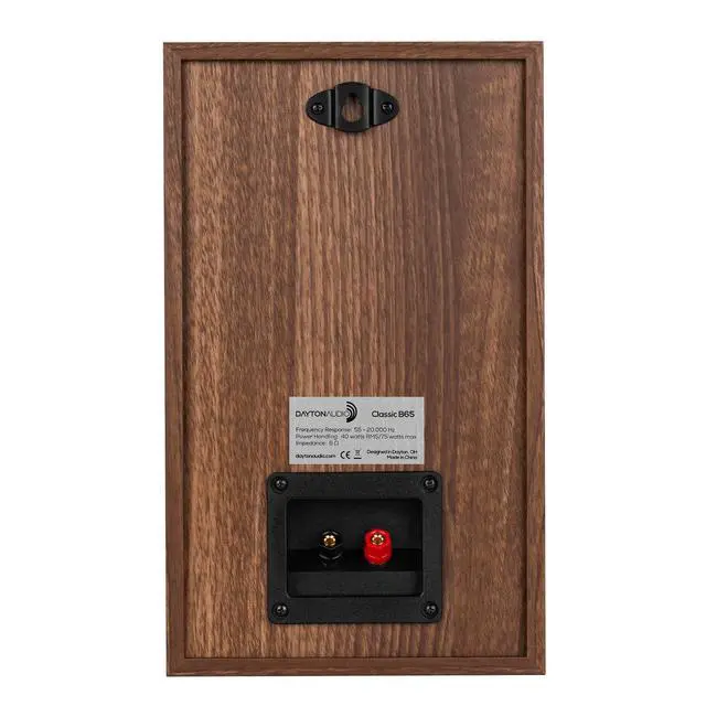 Alt view image 4 of 6 - Classic B65 Bookshelf Speakers, 6.5" Woofer & 1" Tweeter, Passive 2-Way Design, 60W RMS, for Music, TV & Home Audio Systems Wood