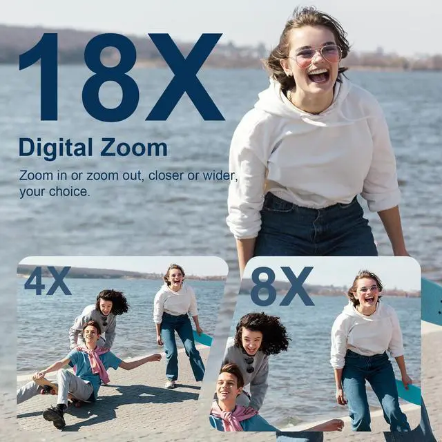 Alt view image 5 of 6 - 4K HD 80MP Camcorder Video Camera 18X Digital Zoom 3.0 IPS Screen Vlogging Camera for YouTube IR Night Vision Video Recorder with 32GB SD Card, 2 Batteries, Remote Control and Microphone