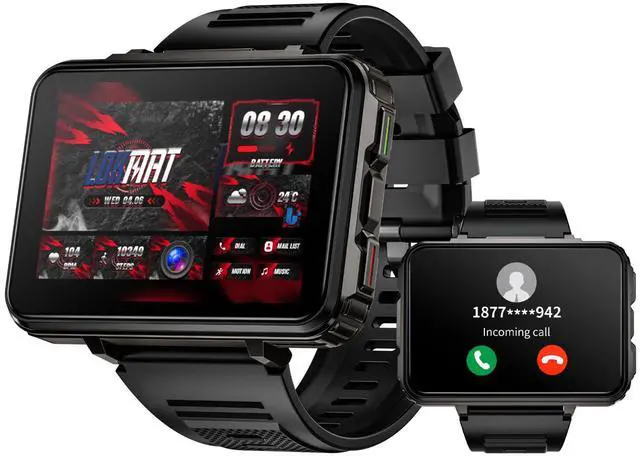 Main image of 4G SIM Card Smart Watch, 4GB+64GB Android Smartwatch Phone Call, 2.4" Large Screen Sport Watch 1500mAh Dual Camera WiFi Bluetooth GPS Smart Watches for Men
