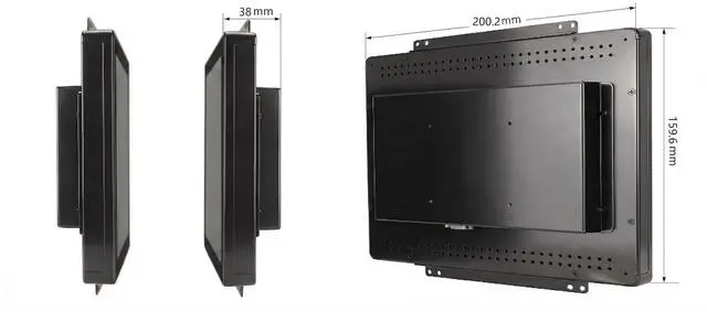 Alt view image 2 of 6 - 8 Inch Open Frame Capacitive Touchscreen Monitor - 1024x768 LCD Display with G+G 10-Point Touch and IP65 Front Protection - Compatible with VESA Panel Mount for Kiosk POS and Automation