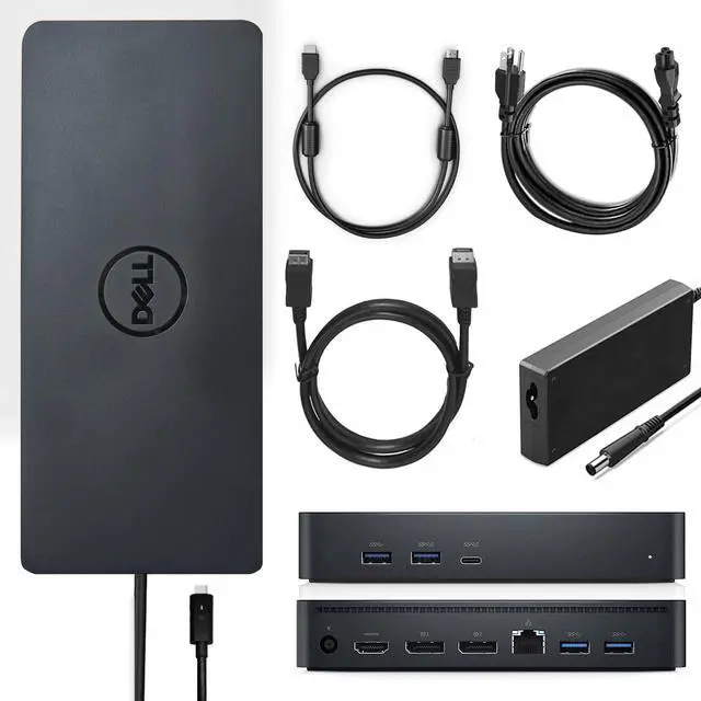Main image of Dell Performance Universal Dock D6000, Docking Station D6000 with USB-C/USB-A PowerShare Options, Connect Upto Three 4K Displays with 130W Adapter + HDMI Cable + DisplayPort Cables