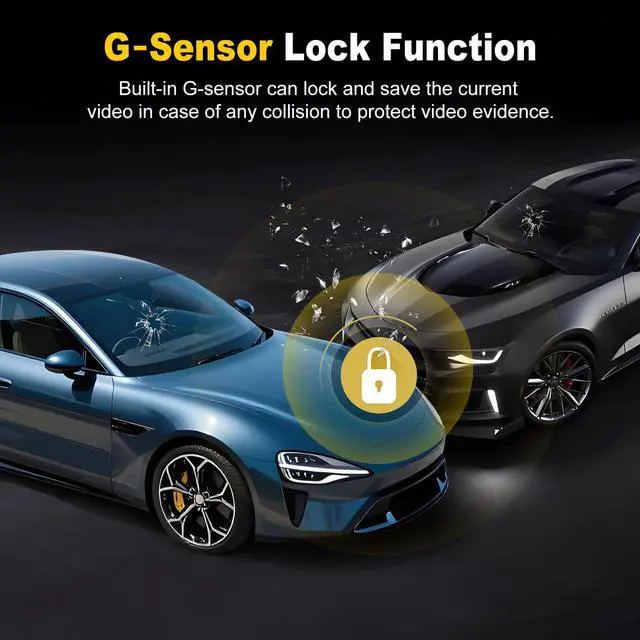 Alt view image 5 of 6 - Dash Cam, 4K+2K Full HD Dash Cam Front and Rear, Dash Camera for Cars with Built-in 5GWiFi, 3.0 IPS Screen Dashcam, with 64GB Card, Night Vision, Loop Recording, G-Sensor, Parking Mode, Black