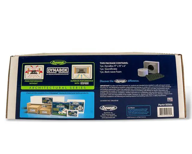 Alt view image 5 of 6 - DynaBox Ceiling Speaker Enclosure System Reduces Vibration & Projects Clearer Sound into Your Room Made in USA 9 sq ft