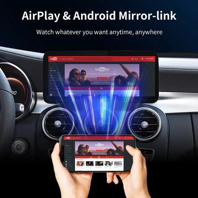 Alt view image 6 of 6 - Wireless CarPlay/Android Auto 10.25/12.3 Inch Touchscreen for Mercedes Benz C/GLC W205 X253 (2015-2018) with NTG5.0/5.1/5.2, Car Radio Receiver, Multimedia, Bluetooth, Car Stereo (10.25inch)
