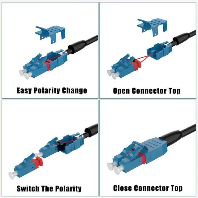 Alt view image 6 of 6 - 100M/328ft OS2 LC to LC Outdoor Armored, Duplex 9/125 Uniboot SM Fiber Optic Cable, Cable Length Options: 10m-300m, 1G/10GB Single Mode Duplex LC-LC 9/125 um, OD-5mm, LSZH