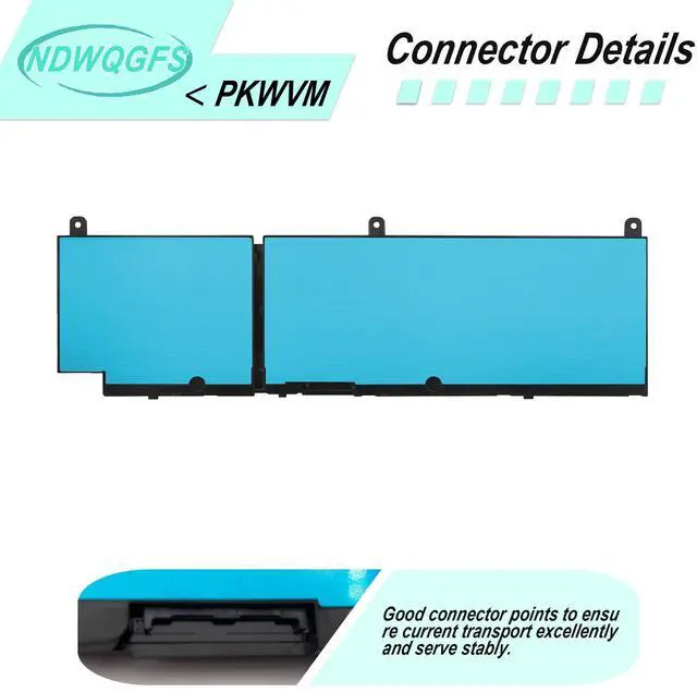Alt view image 4 of 6 - Notebook Battery PKWVM for Dell Precision 7550 7560 7750 7760 Mobile Workstation Series C903V Battery for TouchSmart 680 670 690