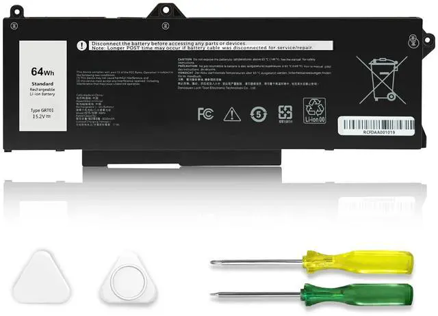 Main image of GRT01 Laptop Battery 15.2V 64Wh for Dell Latitude 5421 5431 5521 5531 Precision 3470 3561 3571 3591 Alienware m17 R5 AMD R05P0 0P3TJ VXD57