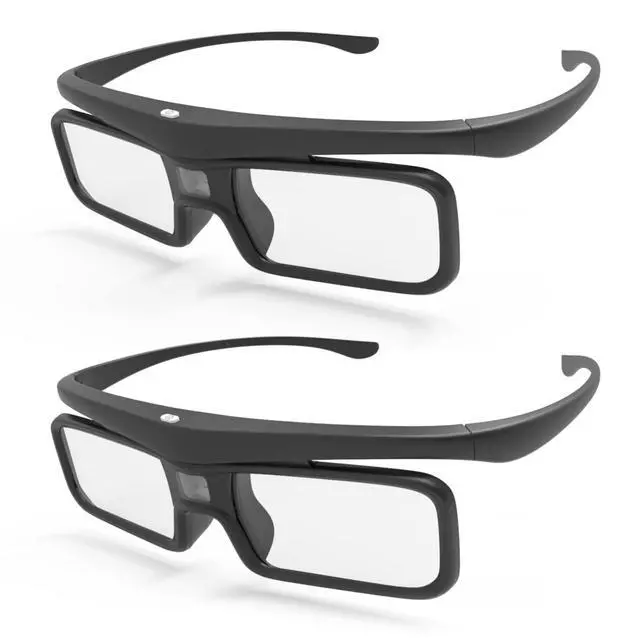 Main image of DLP Link 3D Glasses, Rechargeable Active Shutter Eyewear compatiable with VisionMaster Max/ Pro2/ Pro, StreamMater Puls2/ Puls & Other DLP-Link 3D projectors (2 Pack)