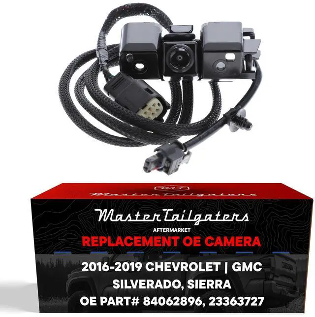 Main image of Replacement for Chevrolet Silverado/GMC Sierra 1500, 2500, 3500 W/Remote Tailgate (2016-2019) Backup Camera OE Part # 84062896, 23363727