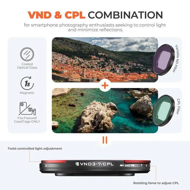 Alt view image 2 of 6 - Sherpa VND/CPL 3-7 Stops Compatible only with Sherpa iPhone Series Cases & Genius Rig Cage