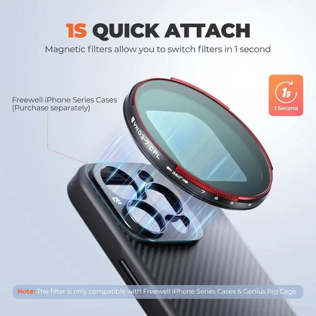 Alt view image 4 of 6 - Sherpa VND/CPL 3-7 Stops Compatible only with Sherpa iPhone Series Cases & Genius Rig Cage