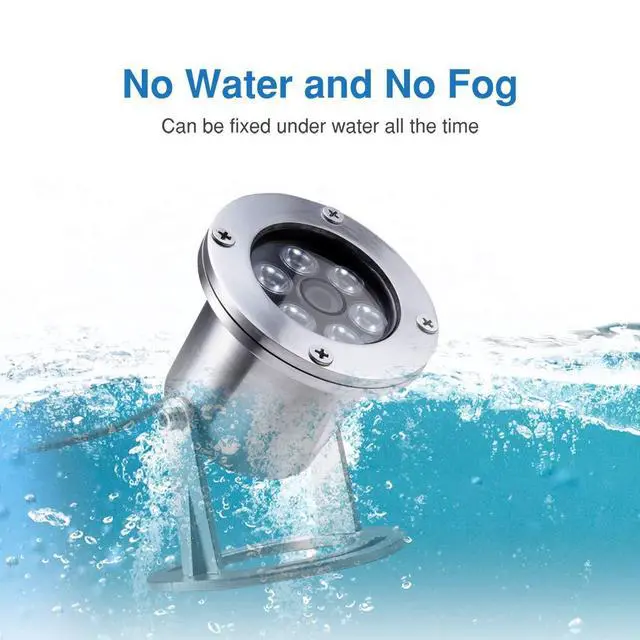 Alt view image 4 of 6 - Underwater Cameras 304 Stainless Steel IP68 5MP 2592×1944 POE IP Camera 32Ft Cable Koi Pond Camera