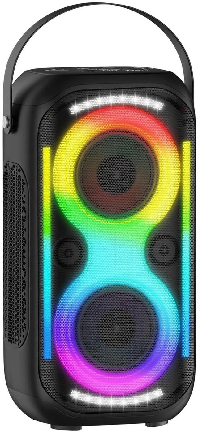 Main image of Bluetooth Speaker 160W Loud Wireless Outdoor Portable Big Powerful Deep Bass Sound TWS Large Home Party Speakers with Subwoofer LED Lights(Black)