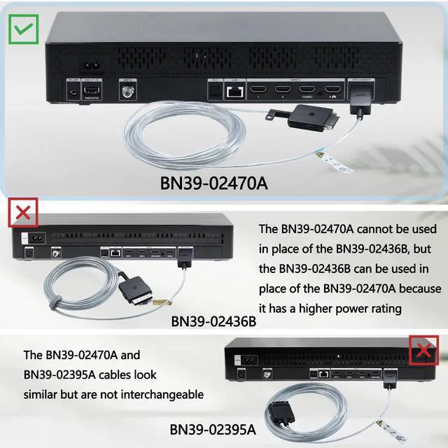 Alt view image 2 of 6 - Frame TV One Connect Cable BN39-02470A Compatible with Samsung The Frame QLED 4K TV QN43-QN85 LS03AA LS03BA LS03DA LS03RA LS03TA LS03FA Q85RAT Q95TAT 5m /16.4ft (Not Compatible with All 8K Frame TVs)