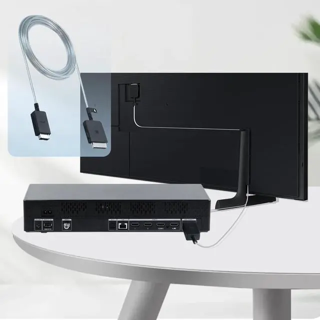 Alt view image 3 of 6 - Frame TV One Connect Cable BN39-02470A Compatible with Samsung The Frame QLED 4K TV QN43-QN85 LS03AA LS03BA LS03DA LS03RA LS03TA LS03FA Q85RAT Q95TAT 5m /16.4ft (Not Compatible with All 8K Frame TVs)