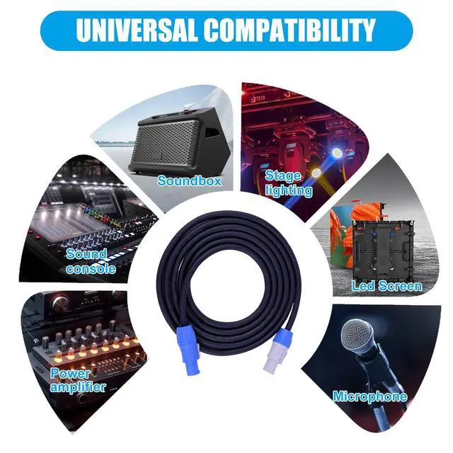 Alt view image 6 of 6 - Toronce Hand-Built PowerCon Cable AC 14 AWG Power Cable for LED Screen Beam Moving Head Light Extension Speakon Cable (25Ft_1Pack)