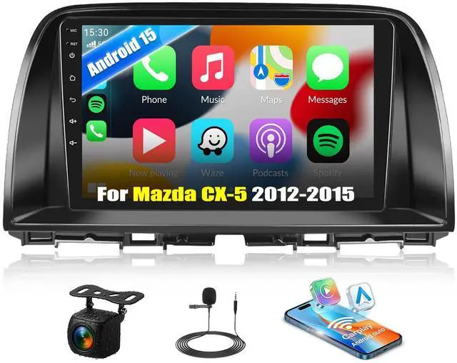 Main image of 2G+64G Android 15 Car Stereo for Mazda CX-5 2012-2015 with Wireless Apple Carplay Android Auto,9" Touchscreen Car Radio with GPS Navigation,WiFi,Bluetooth,FM/RDS Radio,SWC,HiFi+AHD Backup Camera