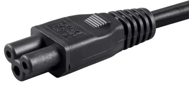 Alt view image 3 of 5 - Power Cord - IEC 60320 C14 to IEC 60320 C5, 7 Amp, 125 Volt, 3-Prong, 18AWG, 6 Feet, Black (Pack of 6)