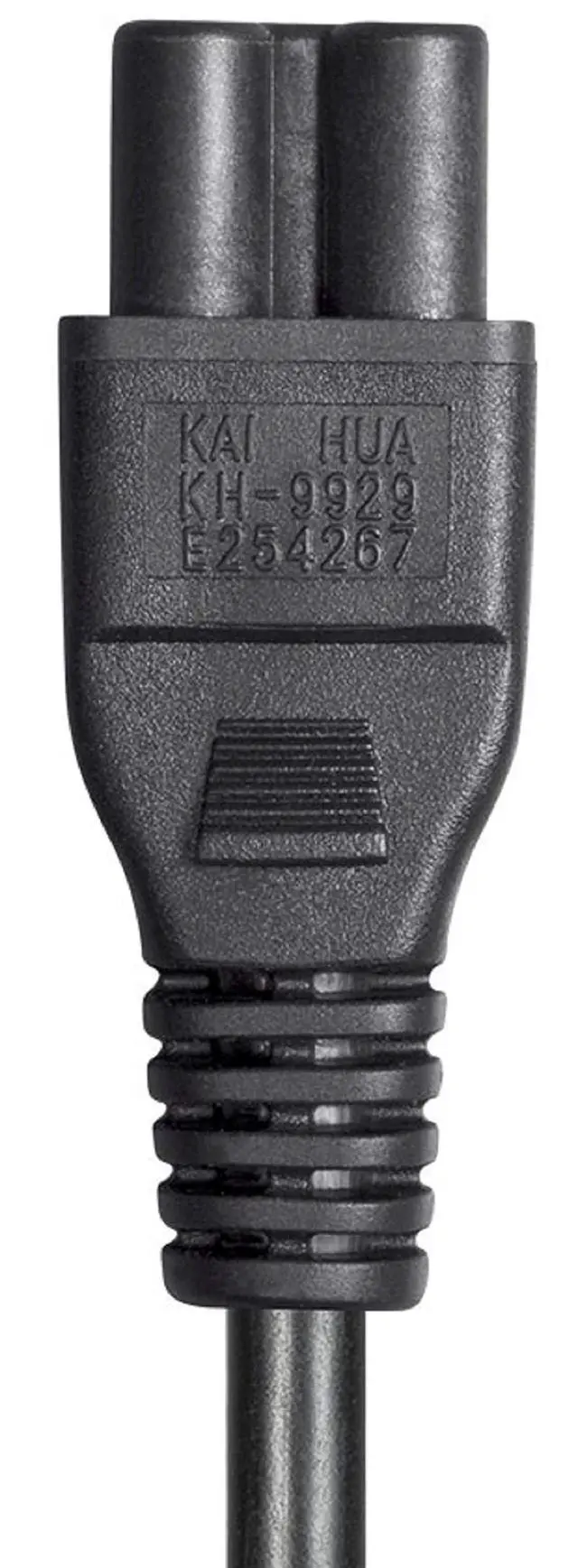 Alt view image 4 of 5 - Power Cord - IEC 60320 C14 to IEC 60320 C5, 7 Amp, 125 Volt, 3-Prong, 18AWG, 6 Feet, Black (Pack of 6)