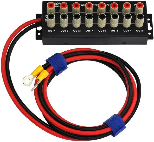 Main image of Banana Jack 8 Outlet DC Power Distribution Strip (with Cable)