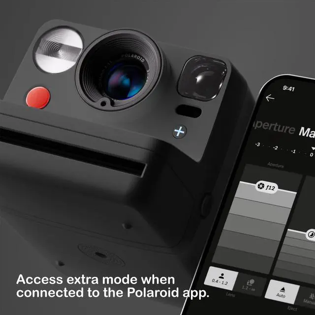 Alt view image 3 of 5 - Now+ 3rd Generation i-Type Instant Camera + 8 i-Type Color Film Bundle, Bluetooth Connected App Controlled, Black, Camera Bundle with a Lumintrail Lens Cleaning Cloth