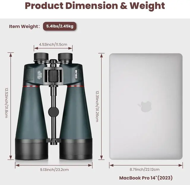 Main image of 30x80 Astronomy Binoculars Giant for Adults, Waterproof Outdoor Binoculars for Travel Stargazing Bird Watching Hunting with Built-in Tripod Adapter and Carrying Bag (Black)