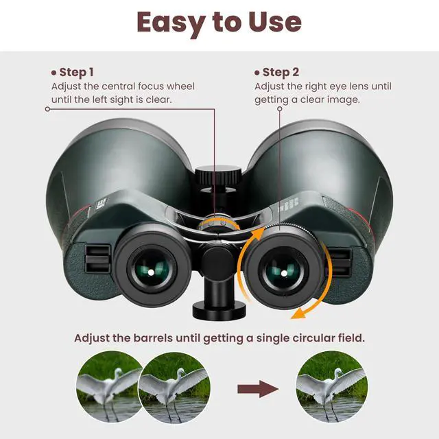 Alt view image 5 of 5 - 30x80 Astronomy Binoculars Giant for Adults, Waterproof Outdoor Binoculars for Travel Stargazing Bird Watching Hunting with Built-in Tripod Adapter and Carrying Bag (Black)