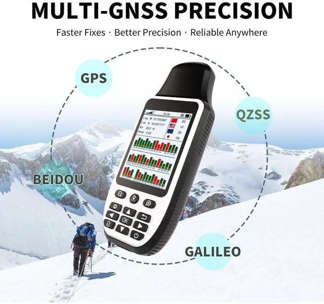 Alt view image 3 of 4 - S190 Handheld GPS Navigator, Rugged Handheld GPS for Hiking with 3-Axis Compass, 3.2" Color Display, Handheld GPS with Preloaded USA Topo Maps, 64GB Memory and Extra Battery Life