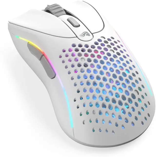 Main image of Gaming - Model D 2 Wireless Ergonomic Mouse, Superlight 66g, up to 210 hr Battery Life, 26K Optical Sensor, 6 Programmable Buttons, 80 Million Clicks, FPS, MMO, MOBA, Battle Royale (White)