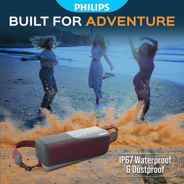Alt view image 3 of 5 - S7807 Wireless Bluetooth Speaker, 7000 Series - 40W Output, IP67 Waterproof, 24-Hour Playtime, Portable with Built-in Microphone, Voice Assistant, USB-C, and Power Bank, Black