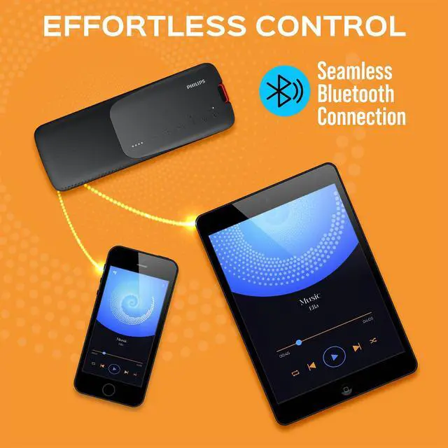 Alt view image 5 of 5 - S7807 Wireless Bluetooth Speaker, 7000 Series - 40W Output, IP67 Waterproof, 24-Hour Playtime, Portable with Built-in Microphone, Voice Assistant, USB-C, and Power Bank, Black