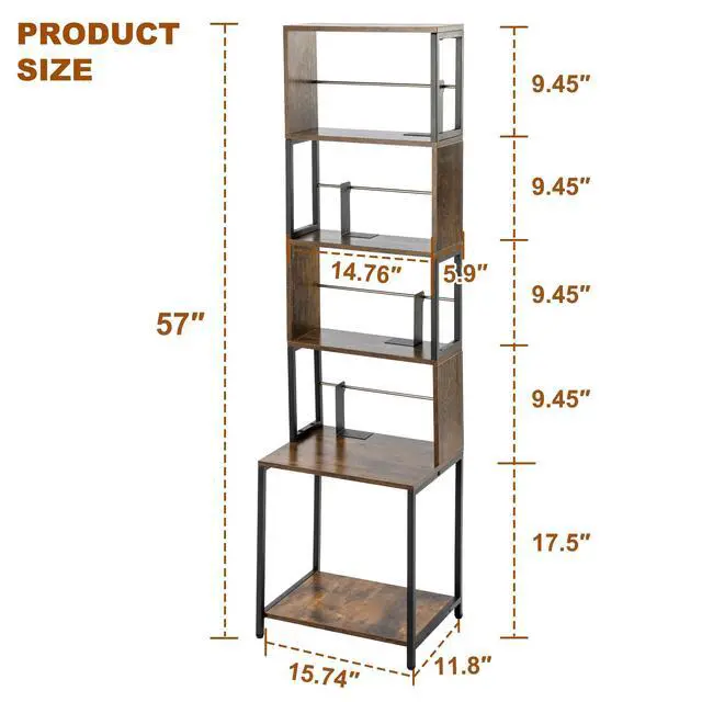 Alt view image 3 of 6 - DVD Shelf, Wooden CD Storage Rack, CD Holder with Adjustable Dividers, DVD Tower Rack, Media Storage Shelf for CDs/DVDs, Books, Video Games, Suitable for Living Room, Bedroom, Home Office