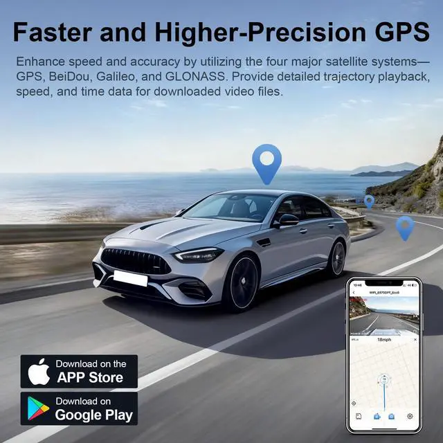 Alt view image 5 of 6 - 4K Dash Cam Custom for Lexus NX 2022 2023 2024 2025 2026(Model C), NX350 250 300 450h etc, OEM Look, UHD 2160P Video, WiFi & App, Loop Recording, Easy to Install, GPS, 64GB Card