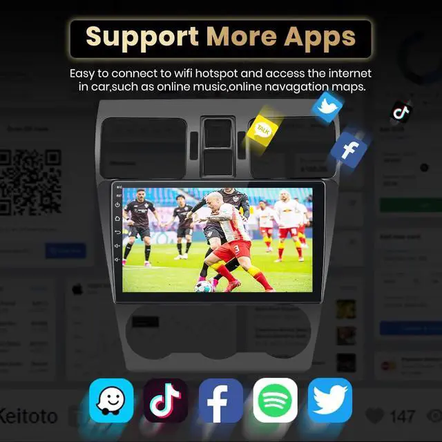 Alt view image 4 of 6 - Car Radio Stereo for Subaru Forester WRX Impreza 2013-2015 with CarPlay Android Auto
