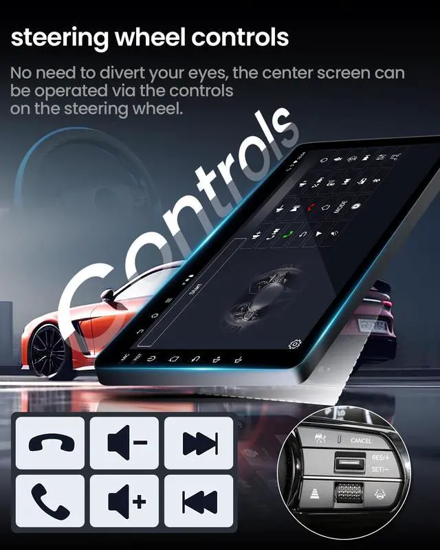 Alt view image 3 of 6 - 4G RAM+64G ROM Car Radio for Hyundai Elantra 2011-2013: Android 13 Head Unit Car Stereo Upgrade with Wireless Carplay Android Auto 9 inch 1280 * 800 Touchscreen GPS Bluetooth 5GWiFi Backup Camera