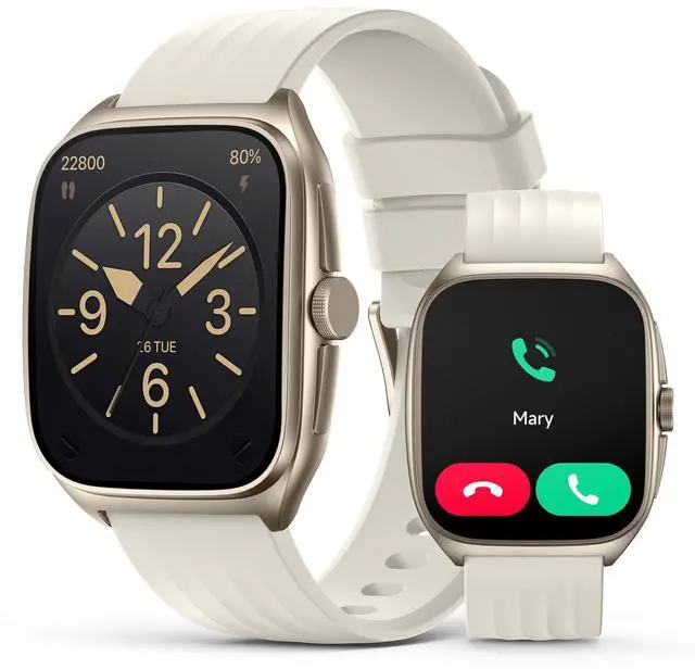 Main image of 2025 Smart Watch for Men and Women with SOS Emergency Alert, 1.85" AMOLED Fitness Tracker with 100+ Sports Modes, Heart Rate, SpO2, Sleep Monitor, IP68 Waterproof, Compatible Android and iPhone