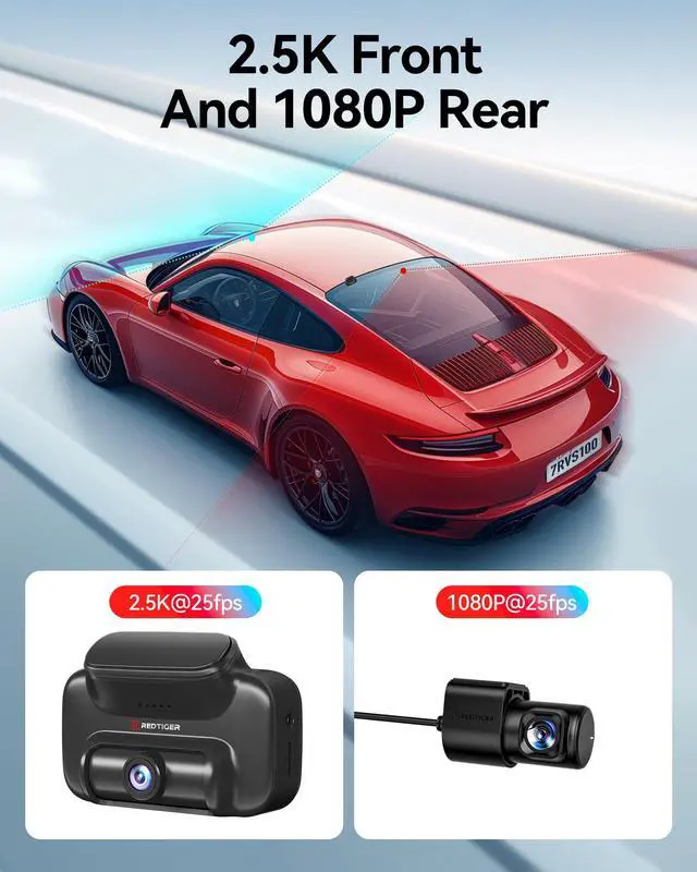 Alt view image 6 of 6 - 4G LTE Dash Cam Front and Rear,Remote Live Stream, 30-Day Cloud Storage, 2.5K + 1080P, Emergency Alert, GPS, Built-in SIM (AT&T), Parking Monitor, 32GB Card & Hardwire Kit Included (VS10)