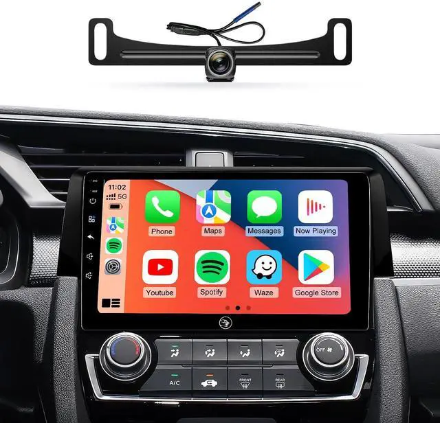 Main image of Car Stereo Radio for 2016-2021 Honda Civic with Wireless CarPlay Android Auto 9 Inch Touchscreen 5G WiFi GPS Navigation 1080P Backup Camera AM FM Radio Bluetooth