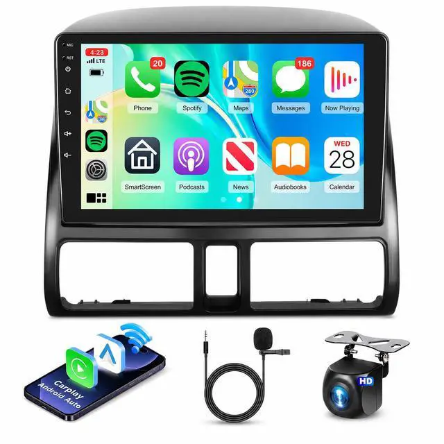 Main image of Android 15 Car Radio for Honda CRV 2002-2006 Car Stereo with Wireless Carplay Android Auto 9 inch 1080P 2.5D Touch Screen Bluetooth GPS 5G WiFi FM/RDS EQ AHD Backup Camera SWC