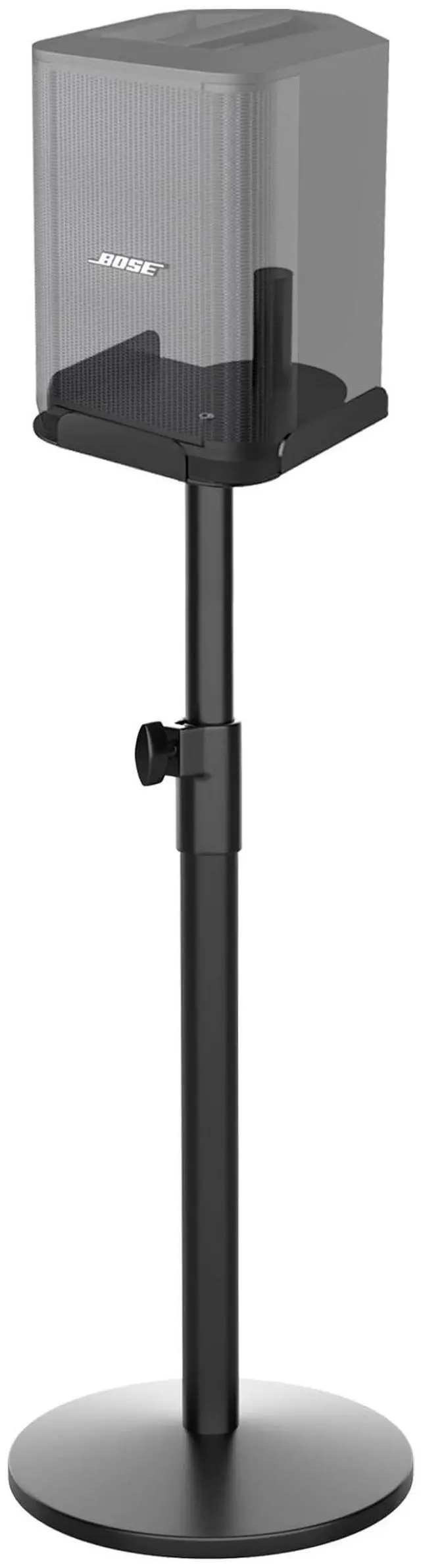 Main image of Heavy Duty Adjustable Speaker Stand for Bose S1 Pro & S1 Pro Plus, 22.6"-36.2" Height, ll-Metal Construction with Anti-Vibration Rubber Base, Floor Standing Mount for Home/Stage/DJ Use