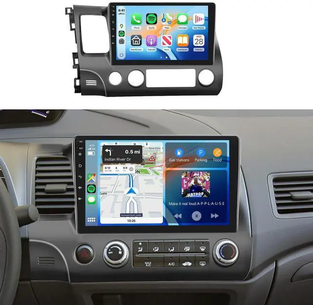 Main image of 8Core 4GB+64GB,for Honda Civic 2006-2011 Car Stereo Radio with Snapdragon Chip 10.1 Inch 1280x720 IPS Touchscreen Wireless Carplay/Android Auto 5.1BT DSP Hi-Res 5/6GhzWiFi GPS FM/RDS SWC Camera