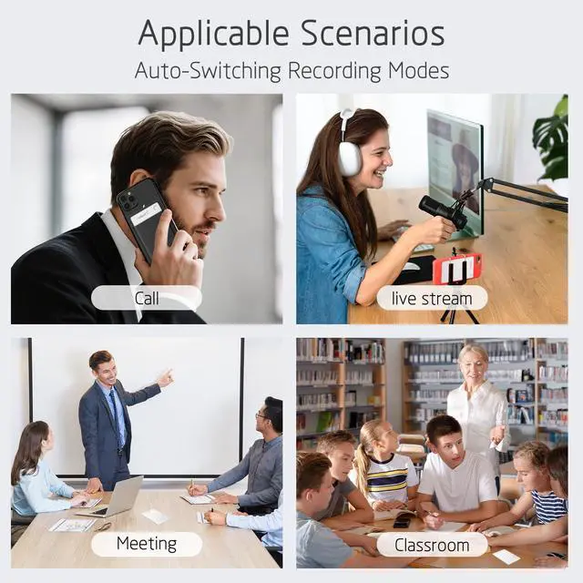 Alt view image 2 of 6 - Note Pro AI Voice Recorder, Free Transcribe & Summarize, App Control, 64GB Note Taker for Meetings, Calls & Lectures, Supports 120 Languages, Case Included, Silver