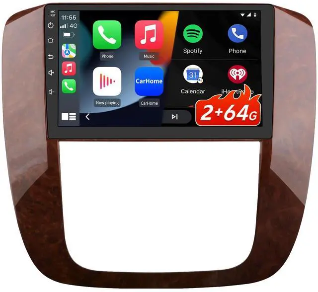 Main image of Android 13 Car Radio Compatible for GMC Yukon Chevrolet Tahoe/Suburban 2007-2013, 9 Inch Touch Screen Wireless CarPlay Android Auto with GPS/FM/WiFi/USB/SWC/Wireless Update/2GB+64GB