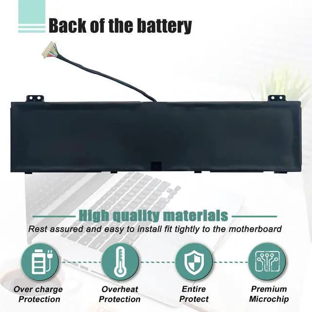 Alt view image 5 of 6 - AP21B7Q Laptop Battery Replacement for Acer Predator Triton 300 SE PT314 51S 51NZ 52ML, for Swift Edge SFX16-61G Swift X 14 SFX14-71G Swift X SFX14-71G 52ZX 5911 74EQ Series 76Wh 4930mAh
