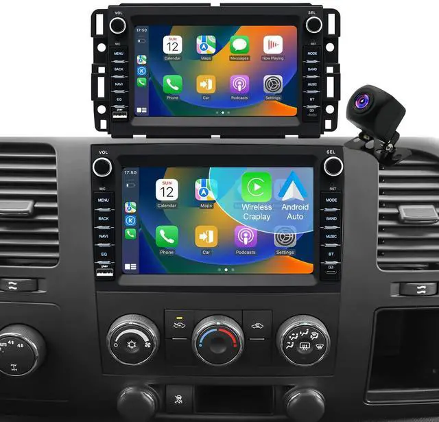 Main image of Car Radio for Chevrolet Chevy Silverado 1500/2500/3500 2007-2013, Tahoe 2007-2014, GMC Sierra 1500/2500/3500 2007-2013, Yukon 2007-2014, Hummer H2 Buick Enclave, Touch Screen Stereo Wireless Carplay